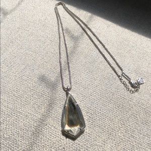 Kendra Scott silver mother of pearl necklace